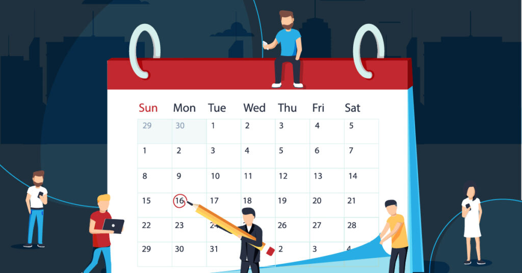 calendar with date circled